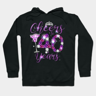 Cheers To 40 Years Old Happy 40th Birthday Queen Hoodie